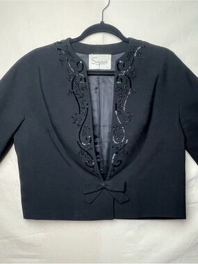 Vintage Cropped Evening Wear Jacket